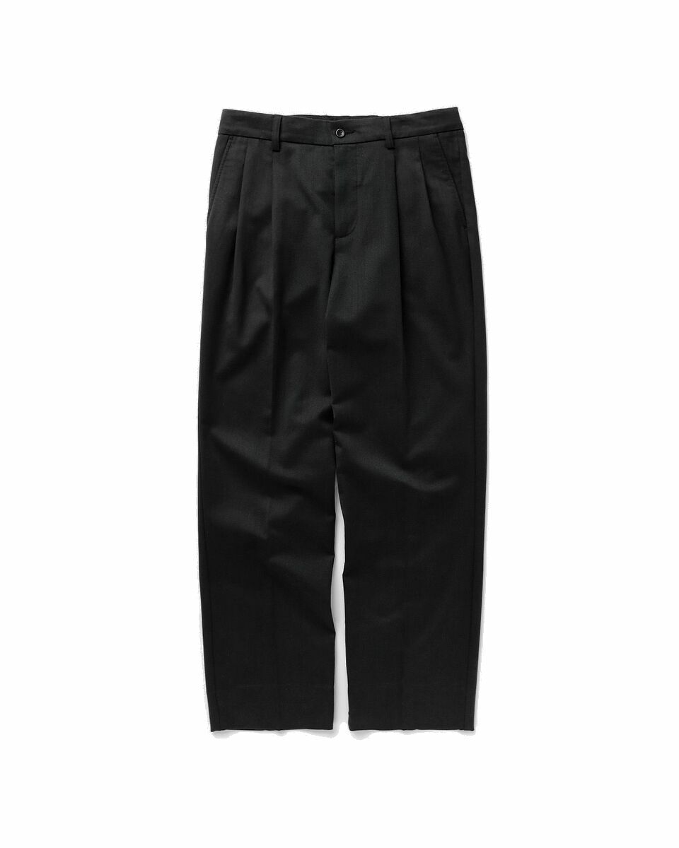 Photo: Norse Projects Benn Relaxed Cotton Wool Twill Pleated Trouser Black - Mens - Casual Pants