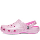 Crocs Women's Classic Glitter II Clog in Taffy Pink