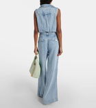 7 For All Mankind Pleated denim jumpsuit