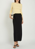 Lisa Yang Charlotta Cotton and Cashmere-blend Midi Skirt Black