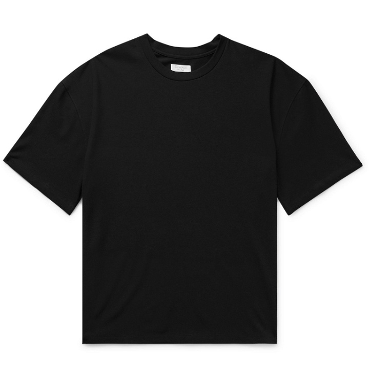 Photo: Deveaux - Oversized Jersey T-Shirt - Black