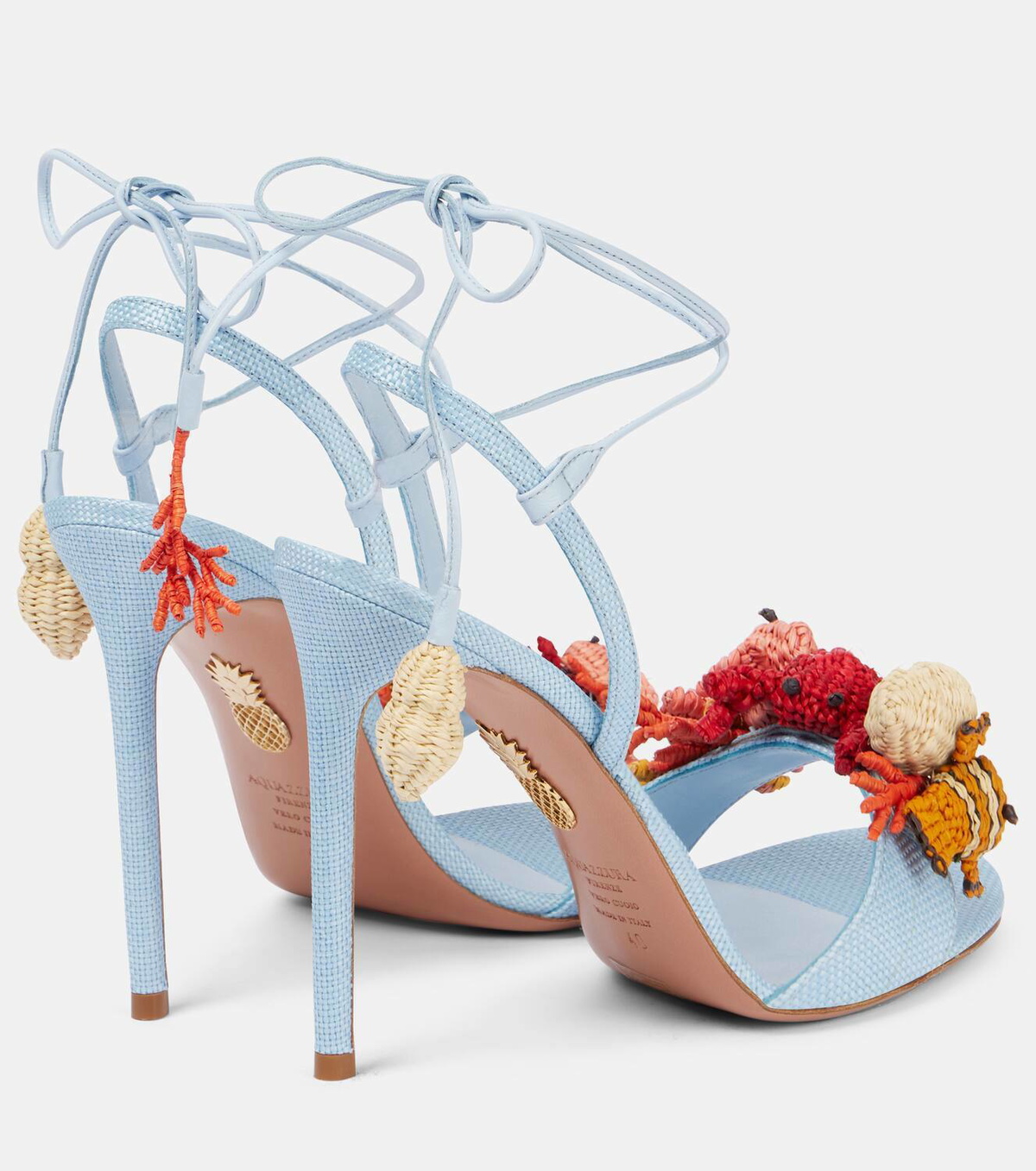 Aquazzura Marea raffia sandals