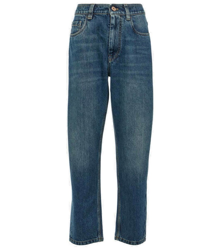 Photo: Brunello Cucinelli High-rise straight jeans