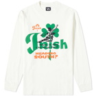 The Trilogy Tapes Men's Long Sleeve Irish T-Shirt in White