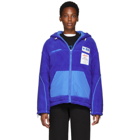 ADER error Reversible Blue Fleece Hoodie Jacket