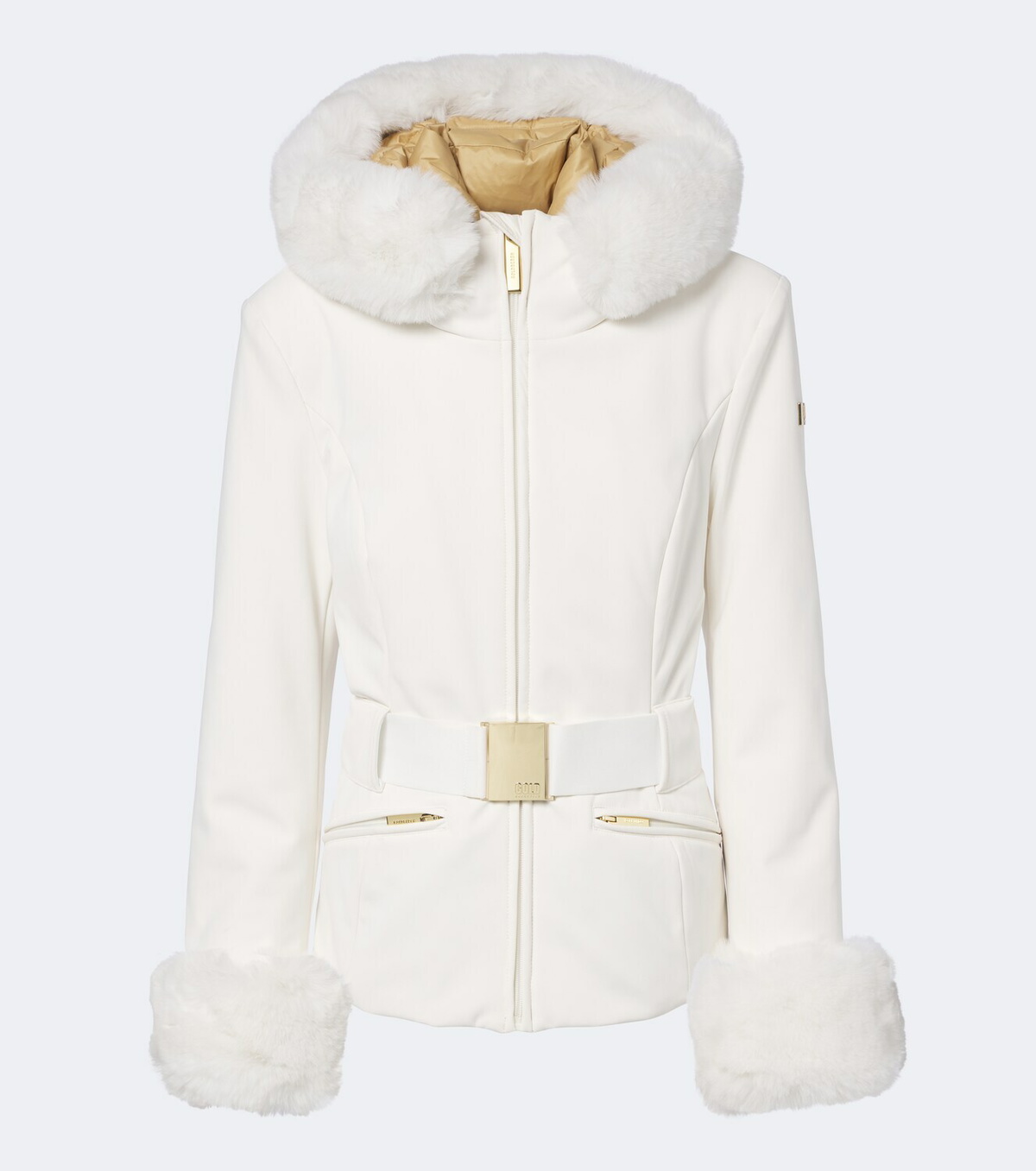 Goldbergh Prezioso belted hooded technical ski jacket