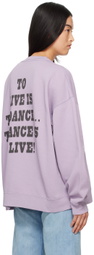 Re/Done Purple Hanes Edition Snoopy Dancing Sweatshirt