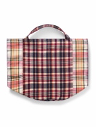 Drake's - Madras Checked Cotton Tote Bag