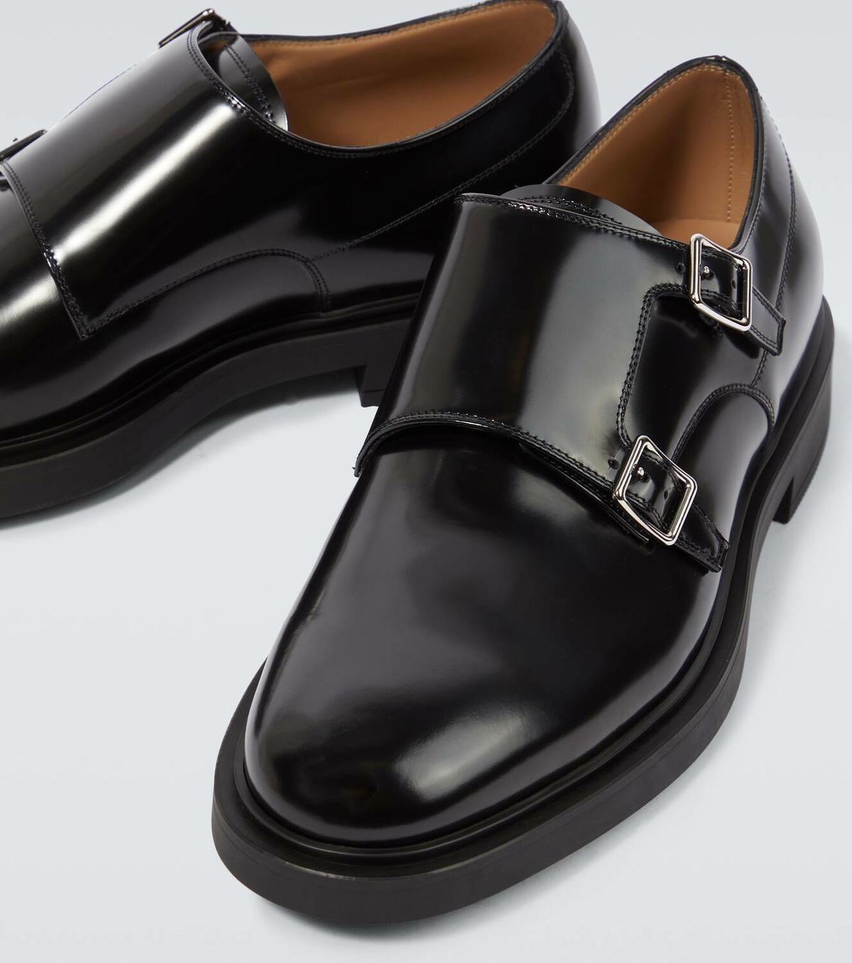 Gianvito Rossi Scott leather monk strap shoes