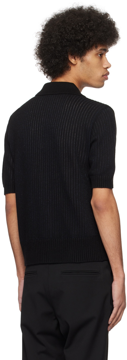 Juntae Kim Black & Navy Corset Cardigan