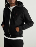 Noah - Logo-Embroidered Cotton-Jersey Zip-Up Hoodie - Black