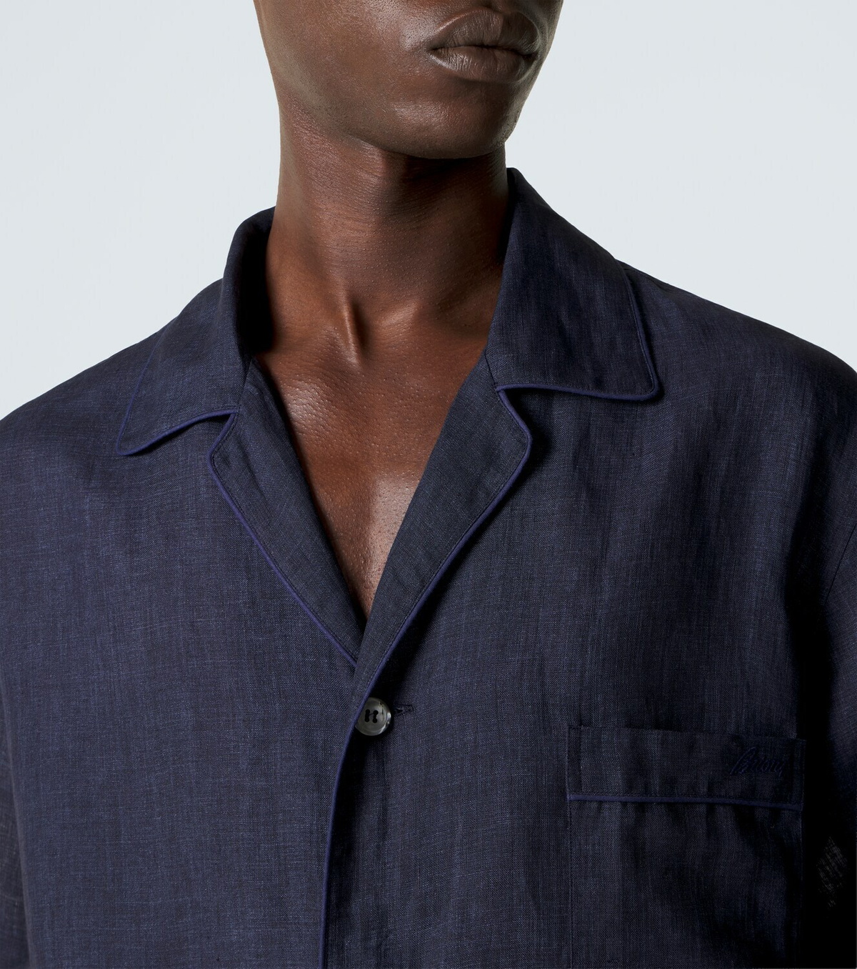 Brioni Linen bowling shirt