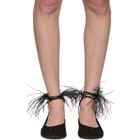 Ann Demeulemeester Black Feather Ballerina Flats