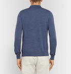 Brioni - Wool Half-Zip Polo Shirt - Men - Blue