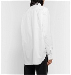 Vetements - Button-Down Collar Printed Cotton-Poplin Shirt - White