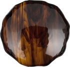 Los Objetos Decorativos Brown Irregular Glass Plate