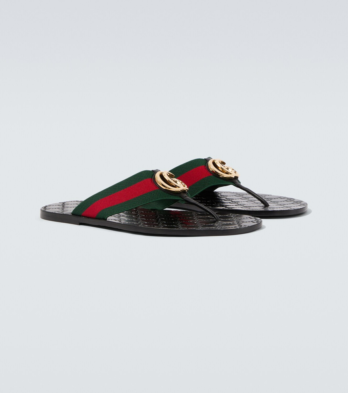 Gucci Riviera GG leather thong sandals