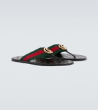 Gucci Riviera GG leather thong sandals