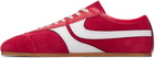 Dries Van Noten Red Suede Sneakers