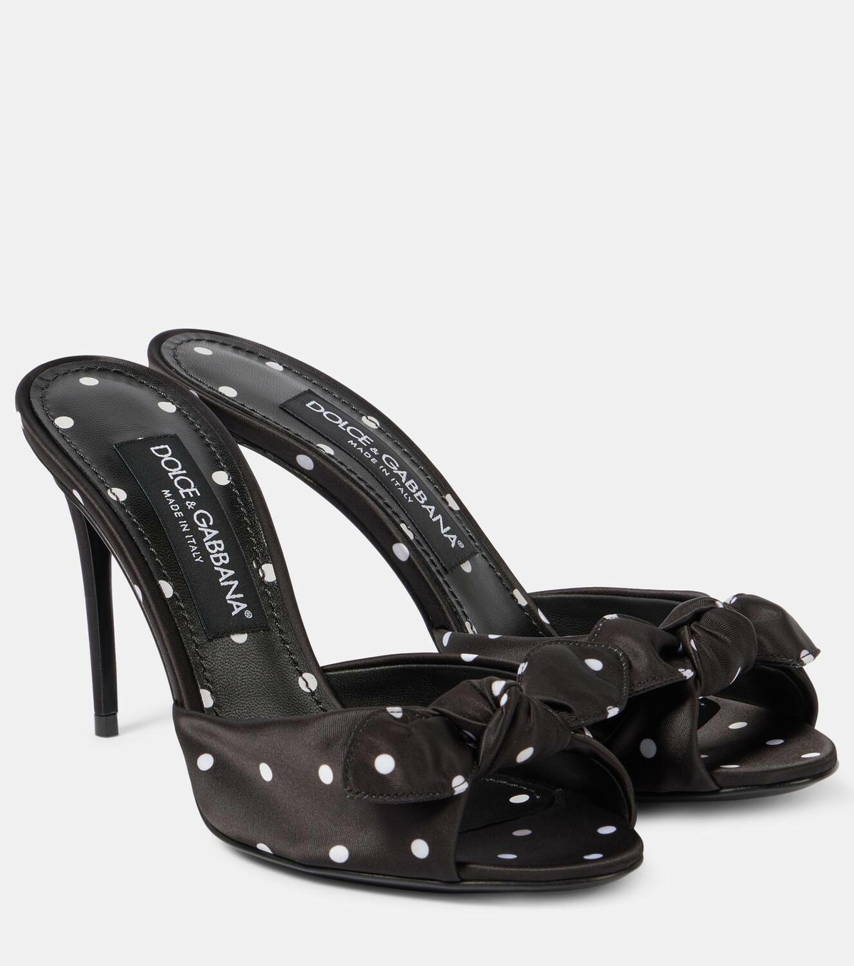 Dolce&Gabbana Polka-dot satin mules Dolce & Gabbana