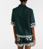 Eres Émeraude printed silk twill shirt