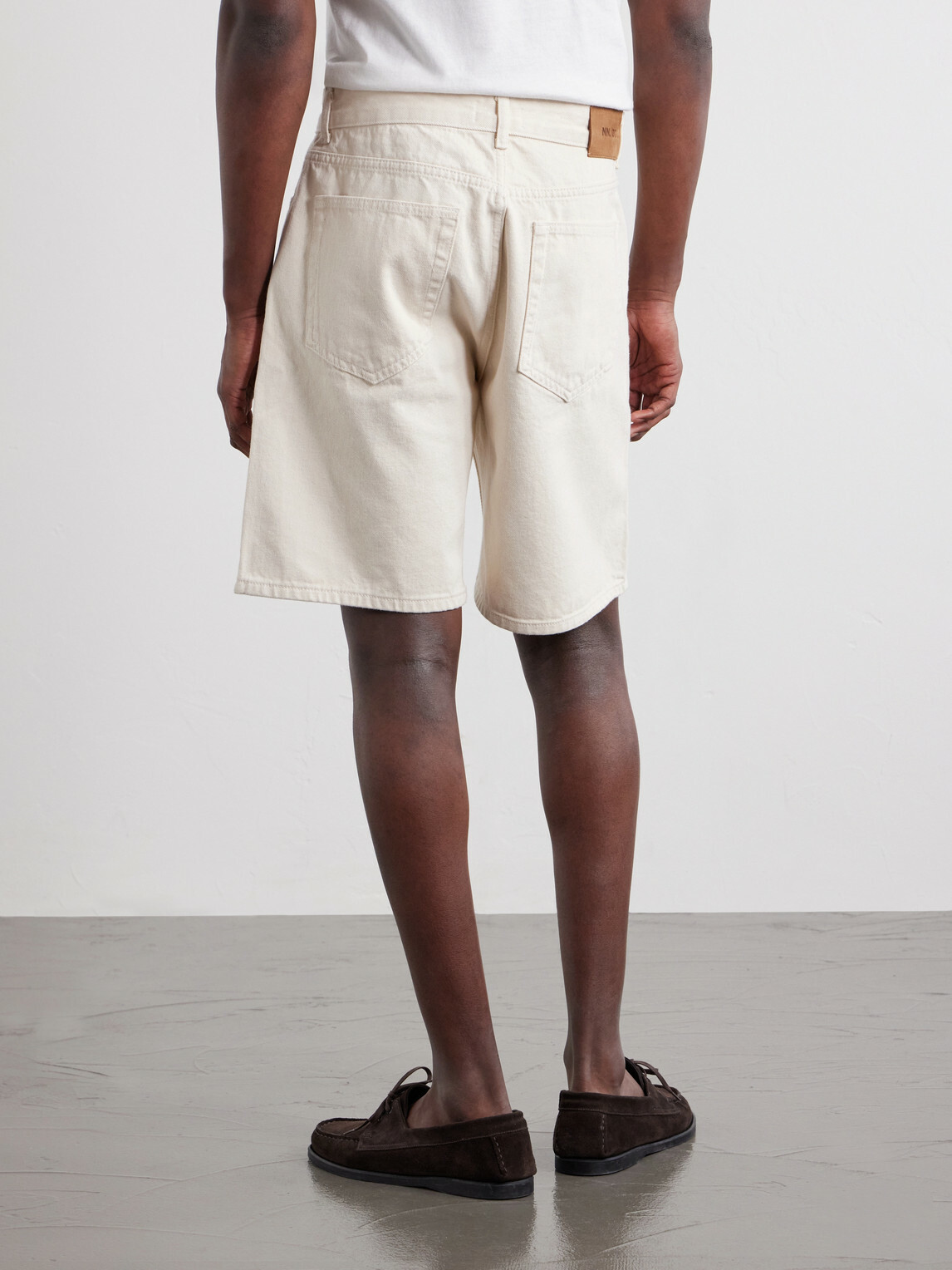 NN07 - Otis Straight-Leg Organic Denim Shorts - Neutrals