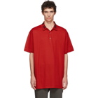 Alexander McQueen Red Embroidered Polo