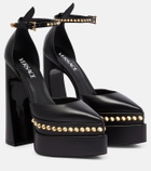 Versace - Aevitas Pointy stud leather platform pumps