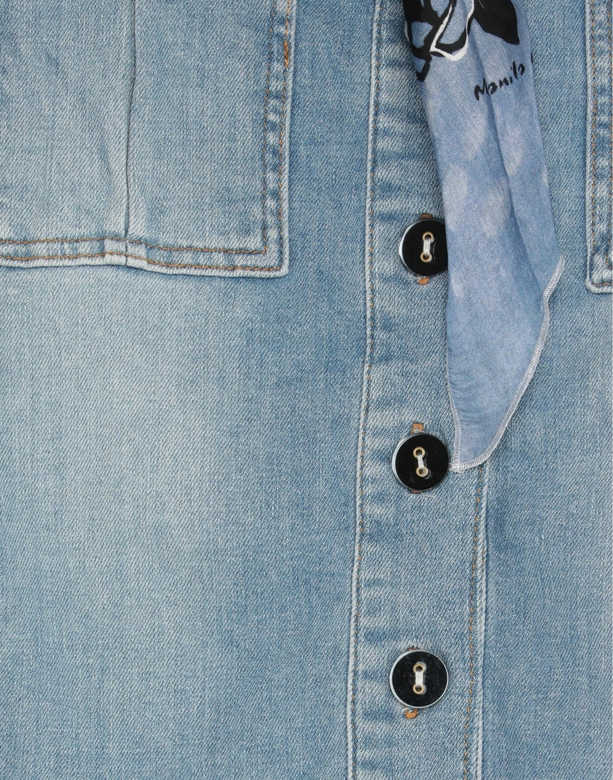 Manila Grace Womens Denim skirt in Blue