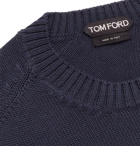 TOM FORD - Cotton and Silk-Blend Sweater - Blue