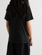 Comme des Garçons SHIRT - Slim-Fit Appliquéd Cotton-Jersey T-Shirt - Black
