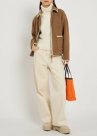 Varley Ruiko Whipstitch-trim Fleece Jacket Brown