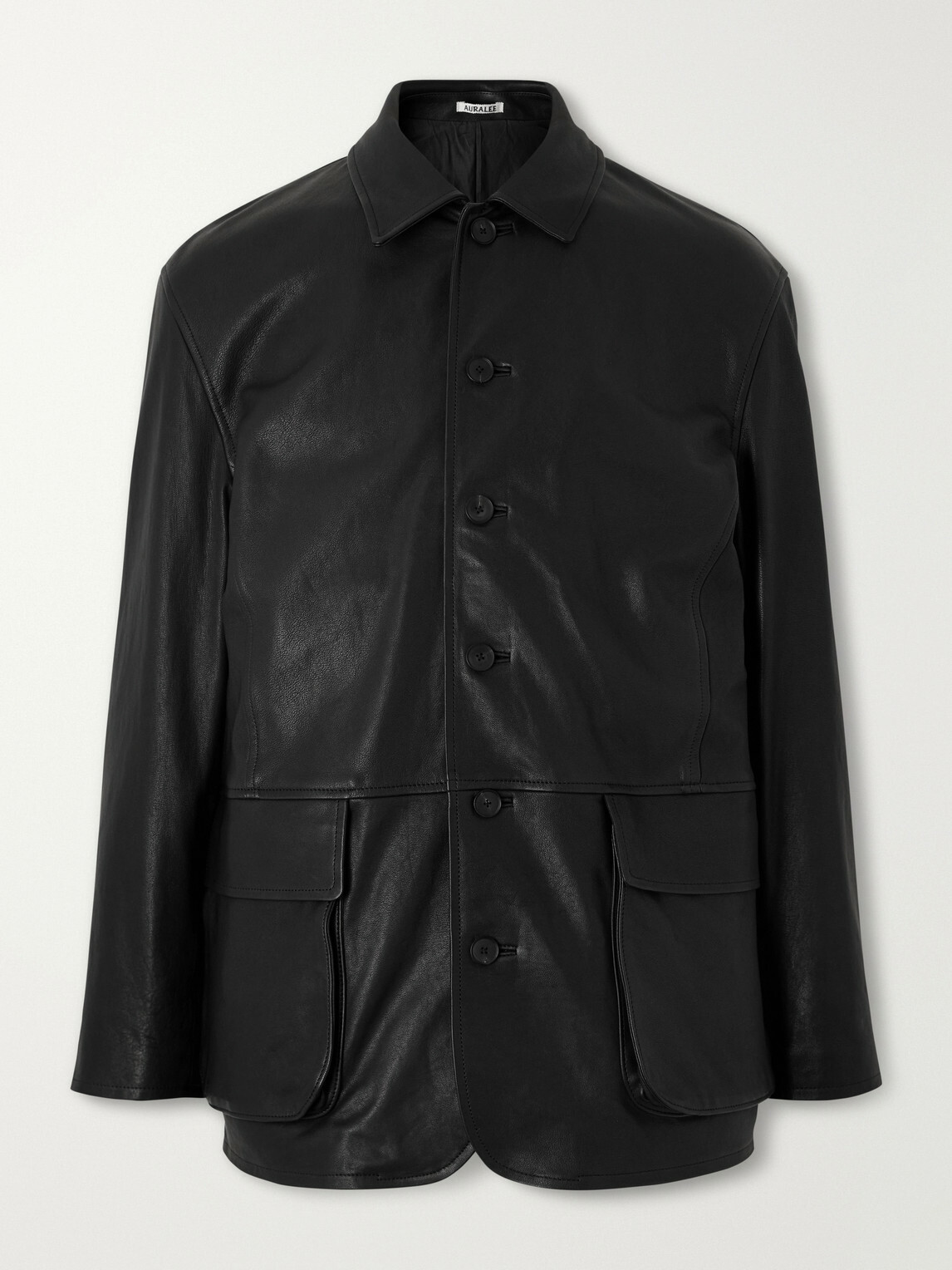 Auralee - Full-Grain Leather Jacket - Black