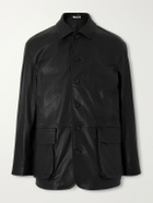 Auralee - Full-Grain Leather Jacket - Black