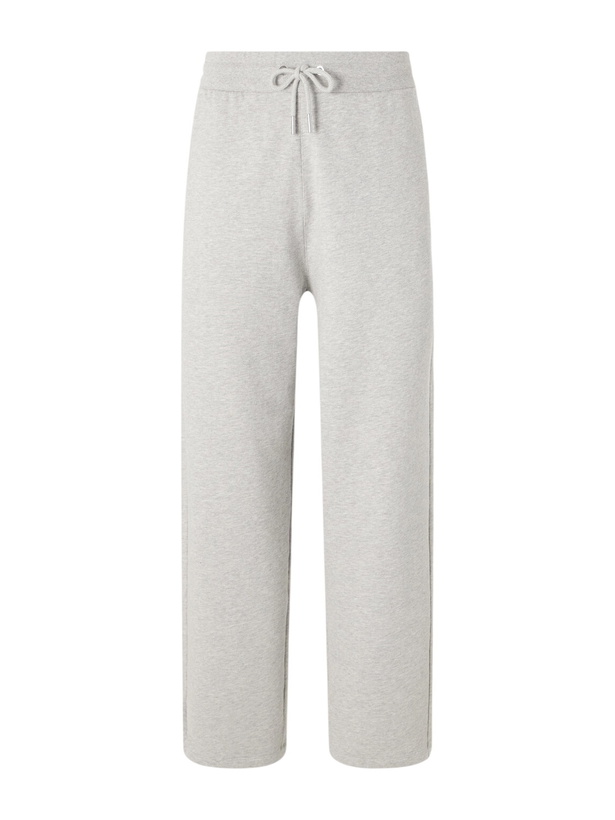 Photo: AMI PARIS - Straight-Leg Cotton-Blend Jersey Sweatpants - Gray