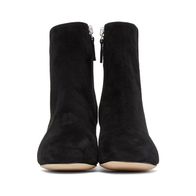 Repetto Black Melo Suede Ankle Boots