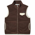 Sporty & Rich Women's Zipped Polar Fleece Vest in Chocolate