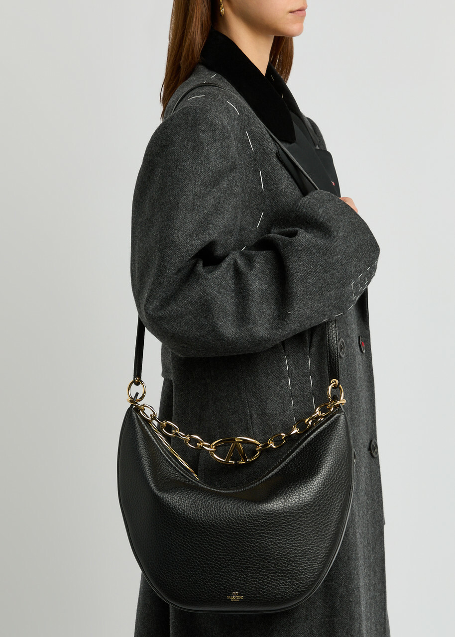 Valentino Garavani VLogo Moon Medium Grained Leather