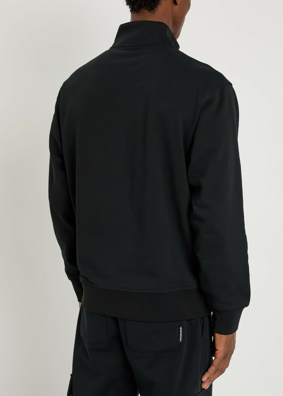 Moose Knuckles Hartsfield Half-zip Cotton Sweatshirt Black