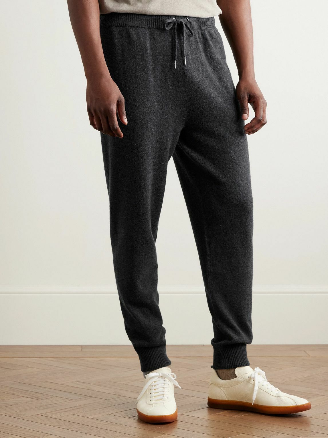 Derek Rose - Finley Tapered Cashmere Sweatpants - Gray
