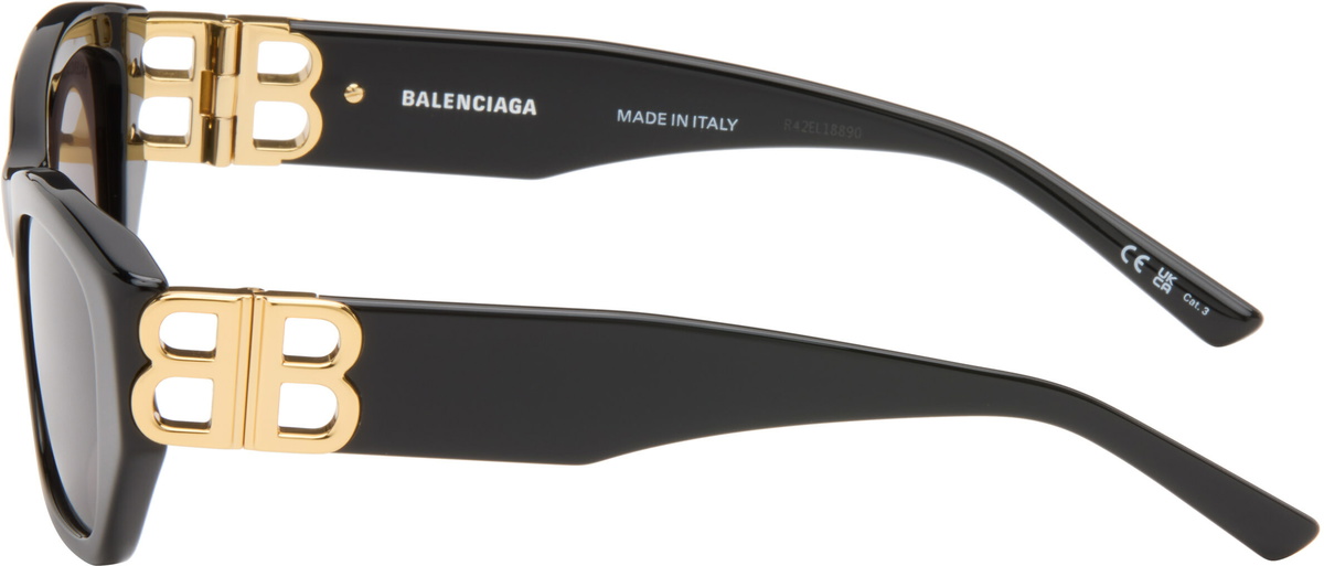 Balenciaga Black BB Square Sunglasses