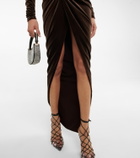 Alexandre Vauthier - Ruched velvet maxi dress