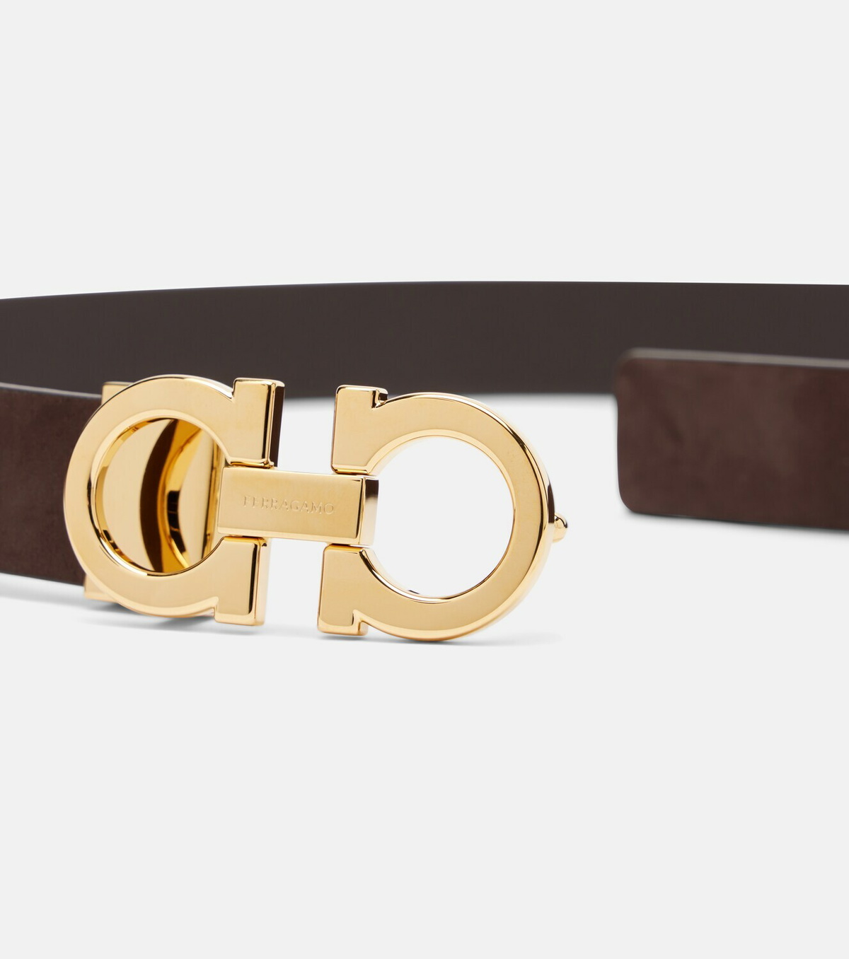 Ferragamo Gancio Mediterraneo leather belt