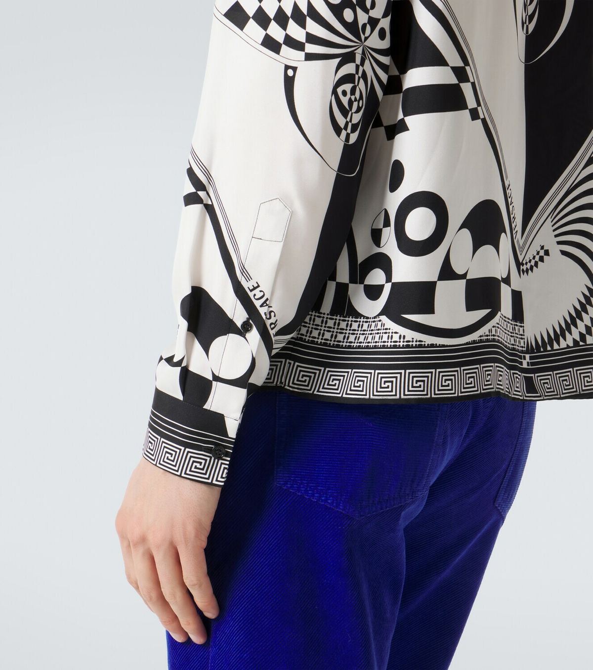 Versace Printed silk twill shirt