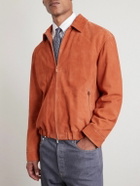 Brunello Cucinelli - Suede Blouson Jacket - Orange