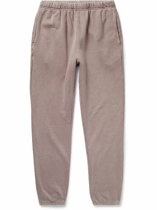 Photo: Les Tien - Tapered Garment-Dyed Cotton-Jersey Sweatpants - Brown