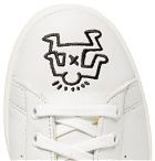 adidas Originals - Keith Haring Stan Smith Embroidered Leather Sneakers - Off-white