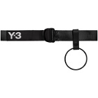 Y-3 Black Hook Belt