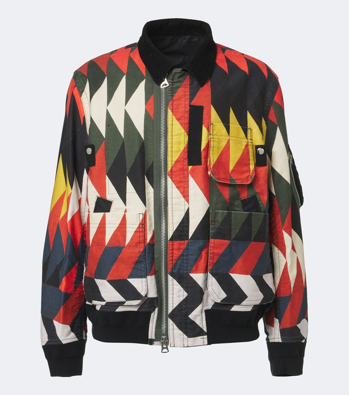 Sacai x A.P.C. padded printed cotton blouson jacket