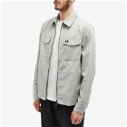 Fred Perry Men's Zip Overshirt in Concrete